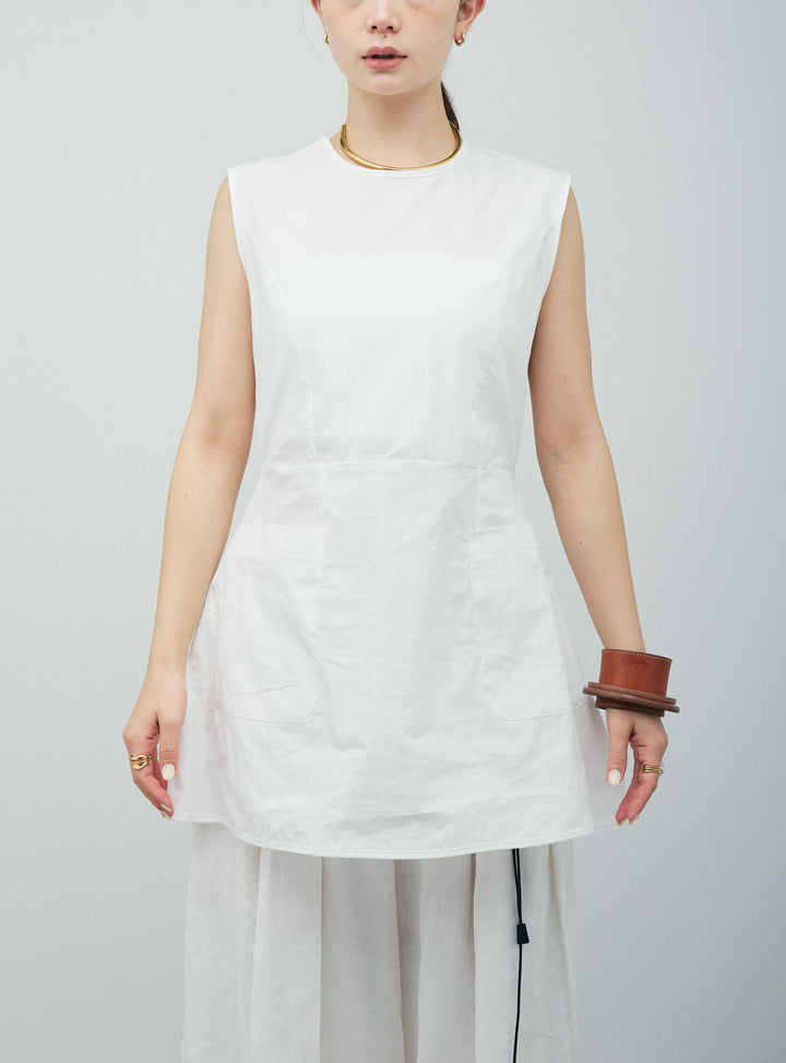 [予約/SET]バックオープンブラウス+リネンライクリラックスパンツ(2set)