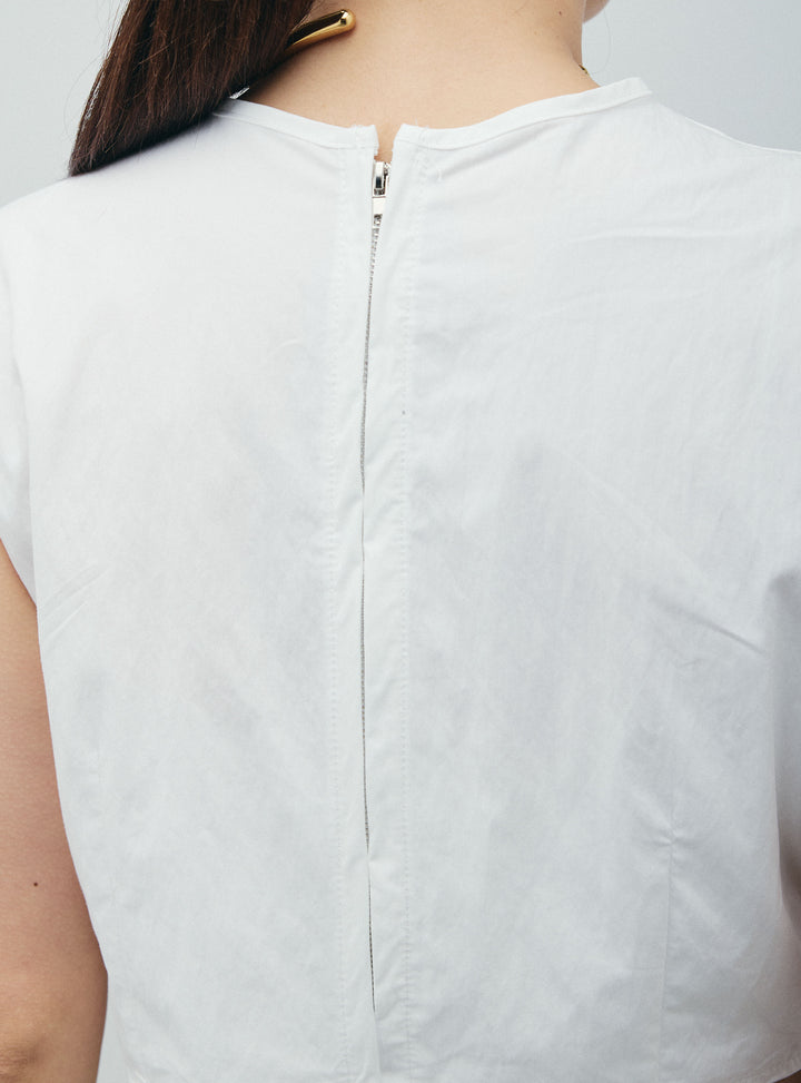 [予約/SET]バックオープンブラウス+リネンライクリラックスパンツ(2set)