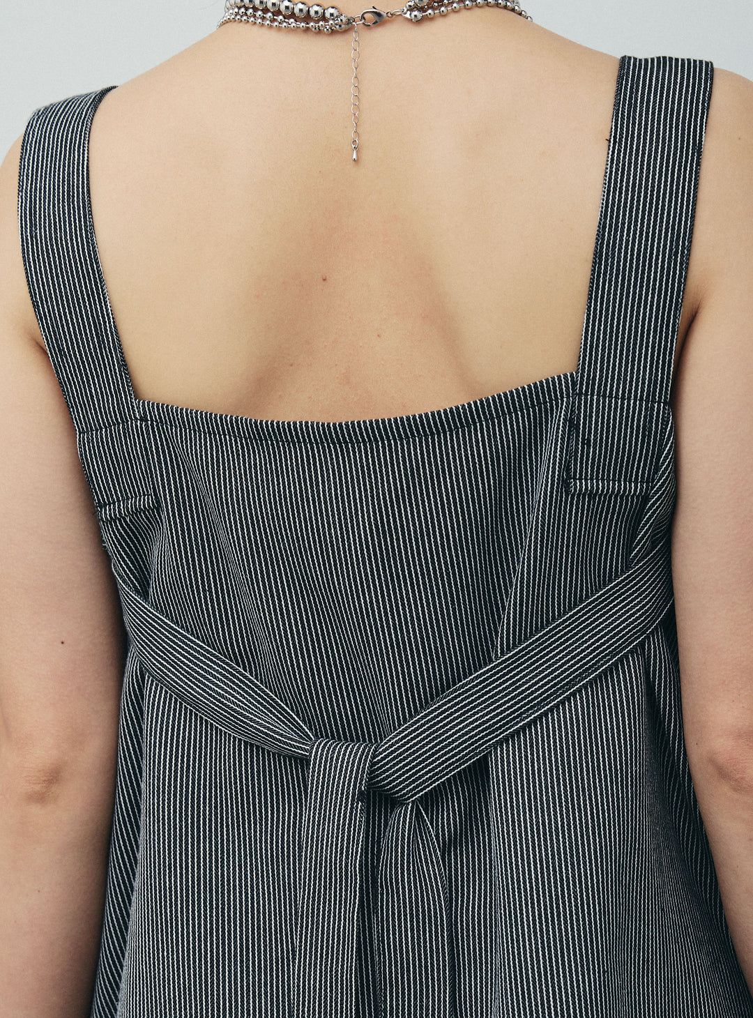 [予約]スクエアネックストライプセットアップ