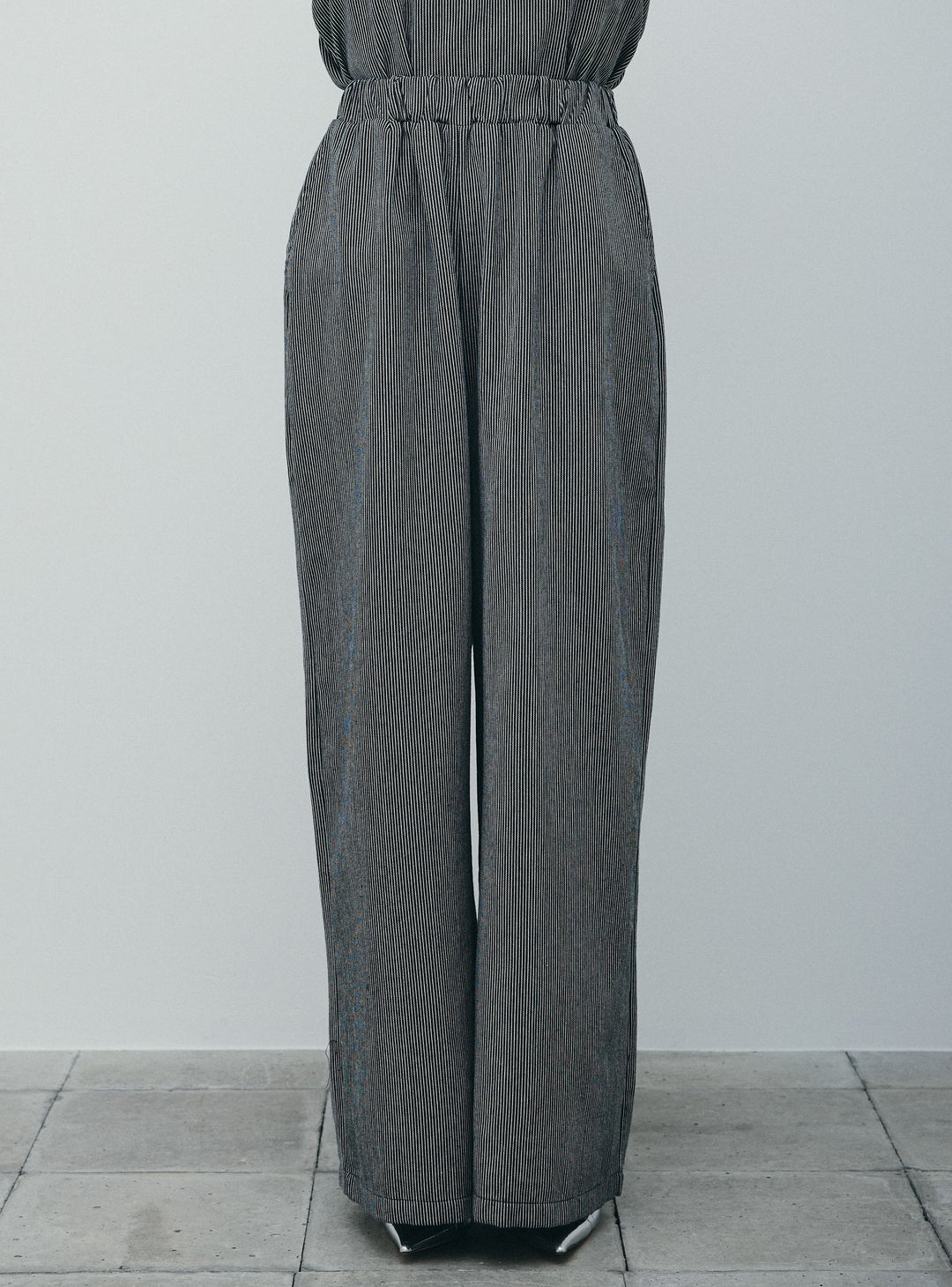 [予約]スクエアネックストライプセットアップ