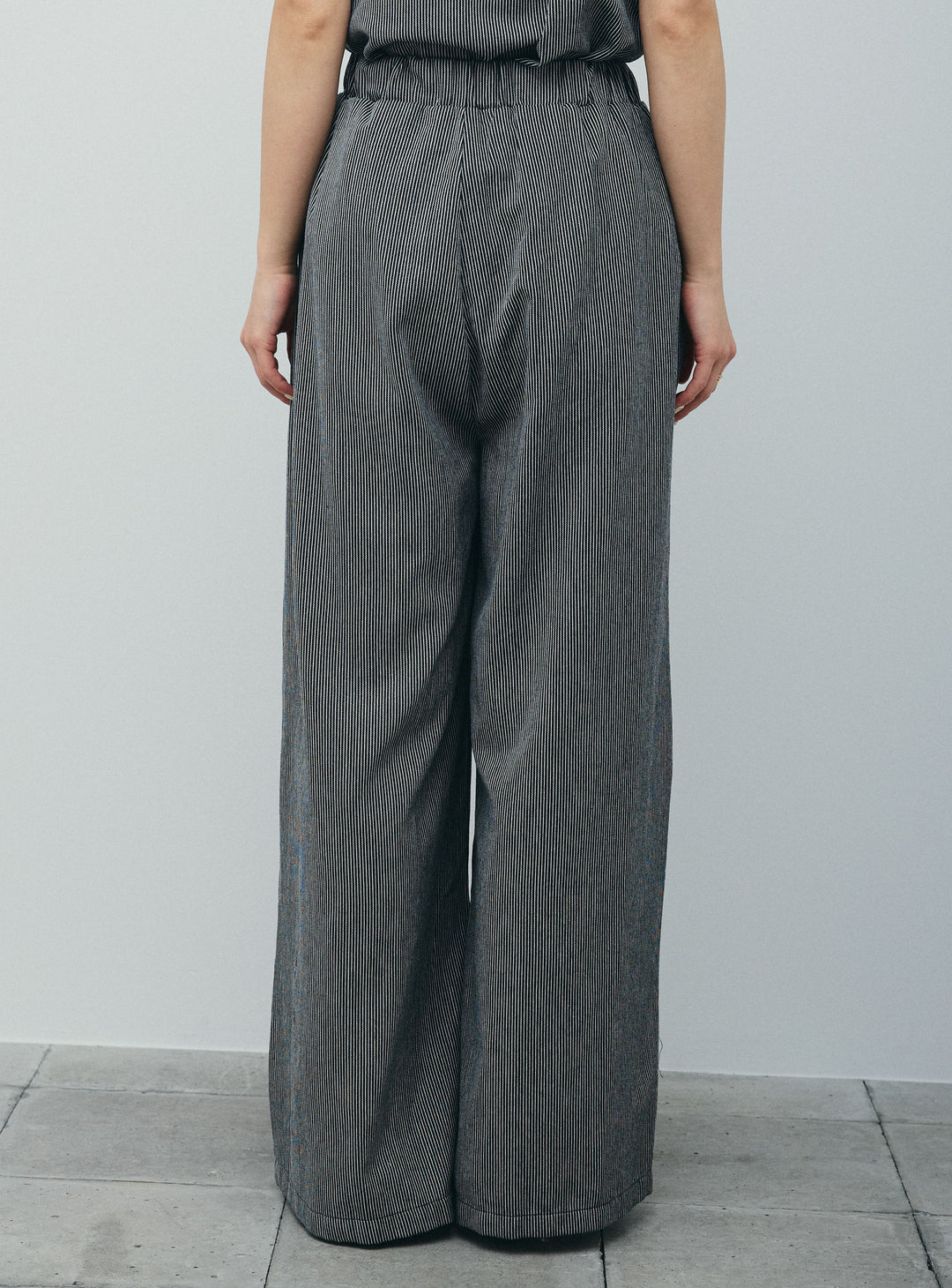 [予約]スクエアネックストライプセットアップ