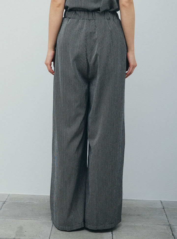 [予約]スクエアネックストライプセットアップ