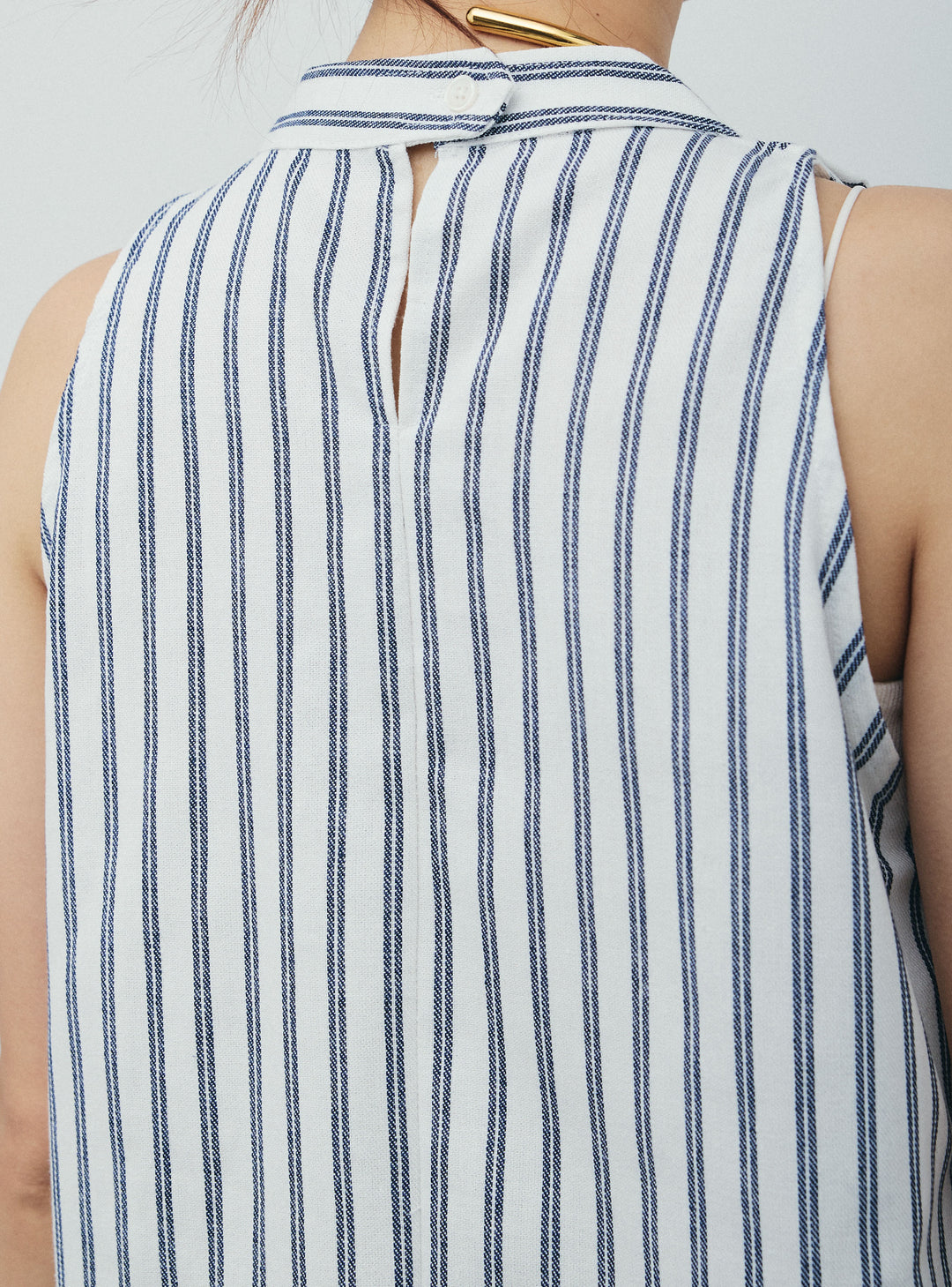 [予約/SET]ダブルストライプホルターブラウス+サイドラップワイドパンツ(2set)