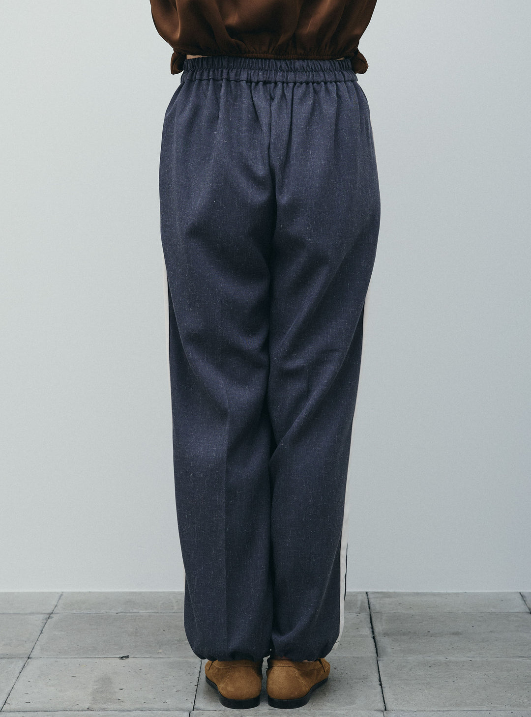 [予約]リネン混2WAYサイドラインパンツ