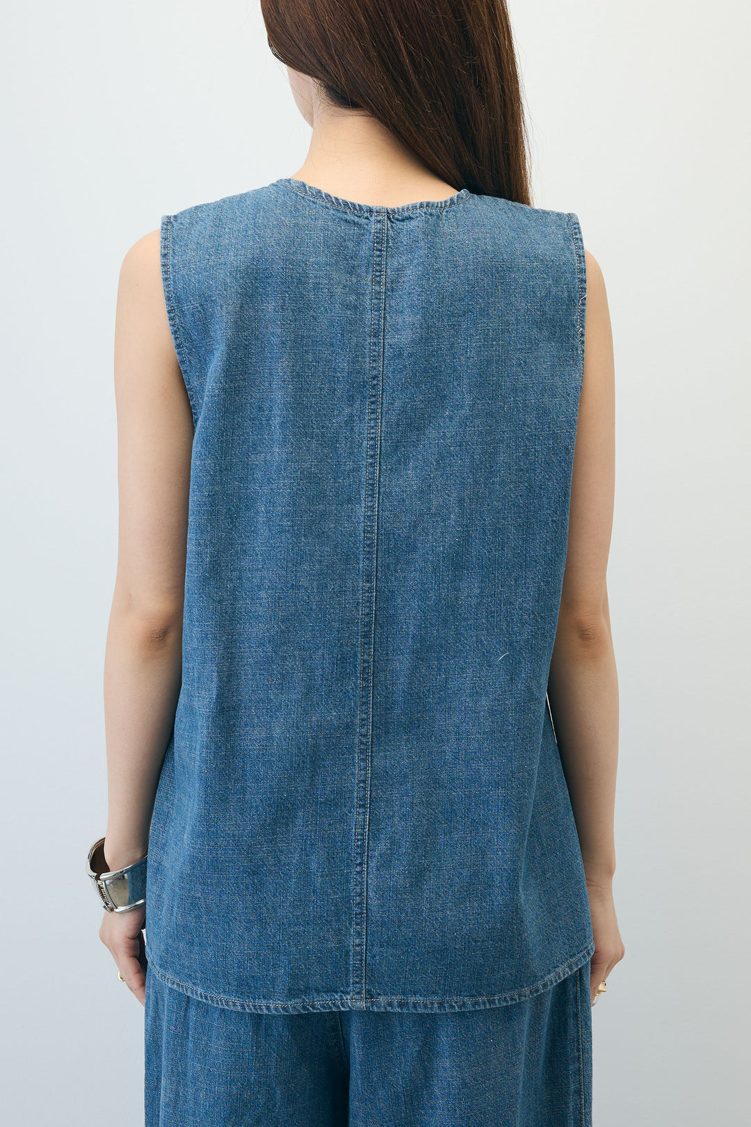 [予約]Vネックデニムセットアップ