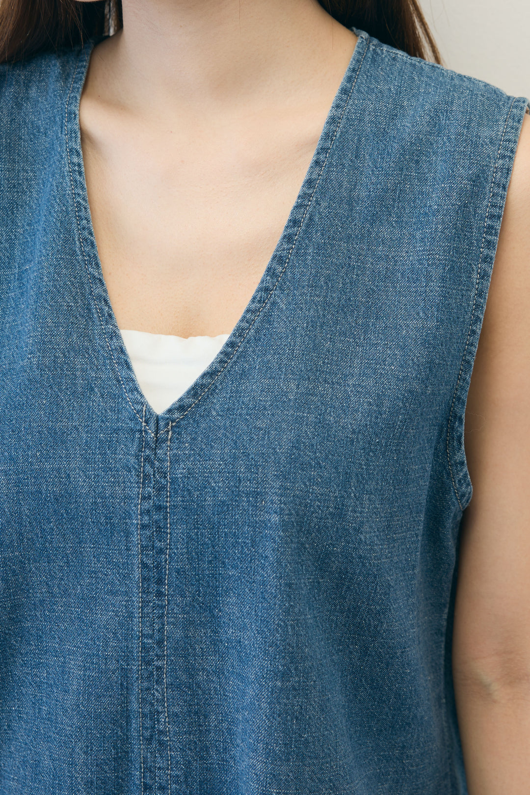 [予約]Vネックデニムセットアップ