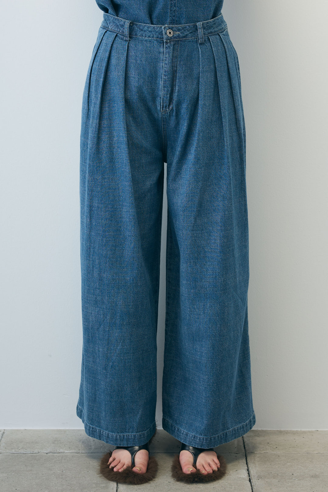 [予約]Vネックデニムセットアップ