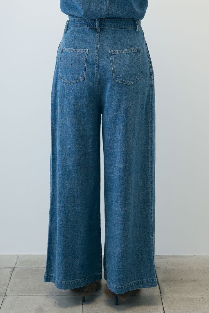 [予約]Vネックデニムセットアップ