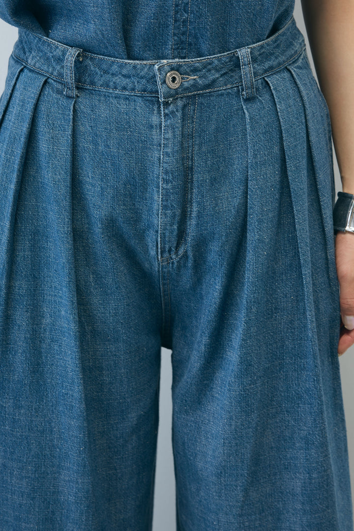 [予約]Vネックデニムセットアップ