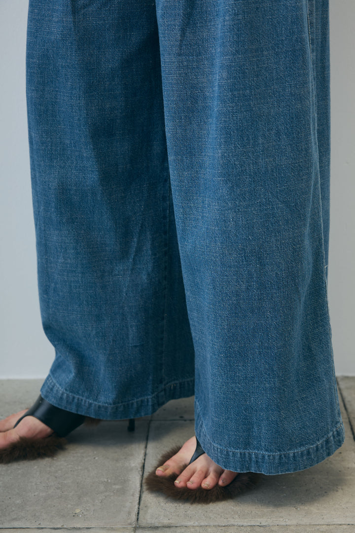 [予約]Vネックデニムセットアップ