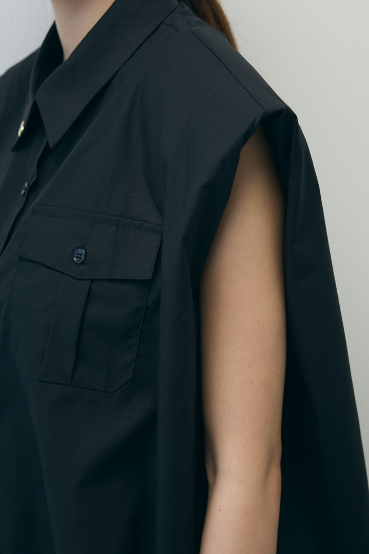 [予約]スカーフ付きボックスシャツ