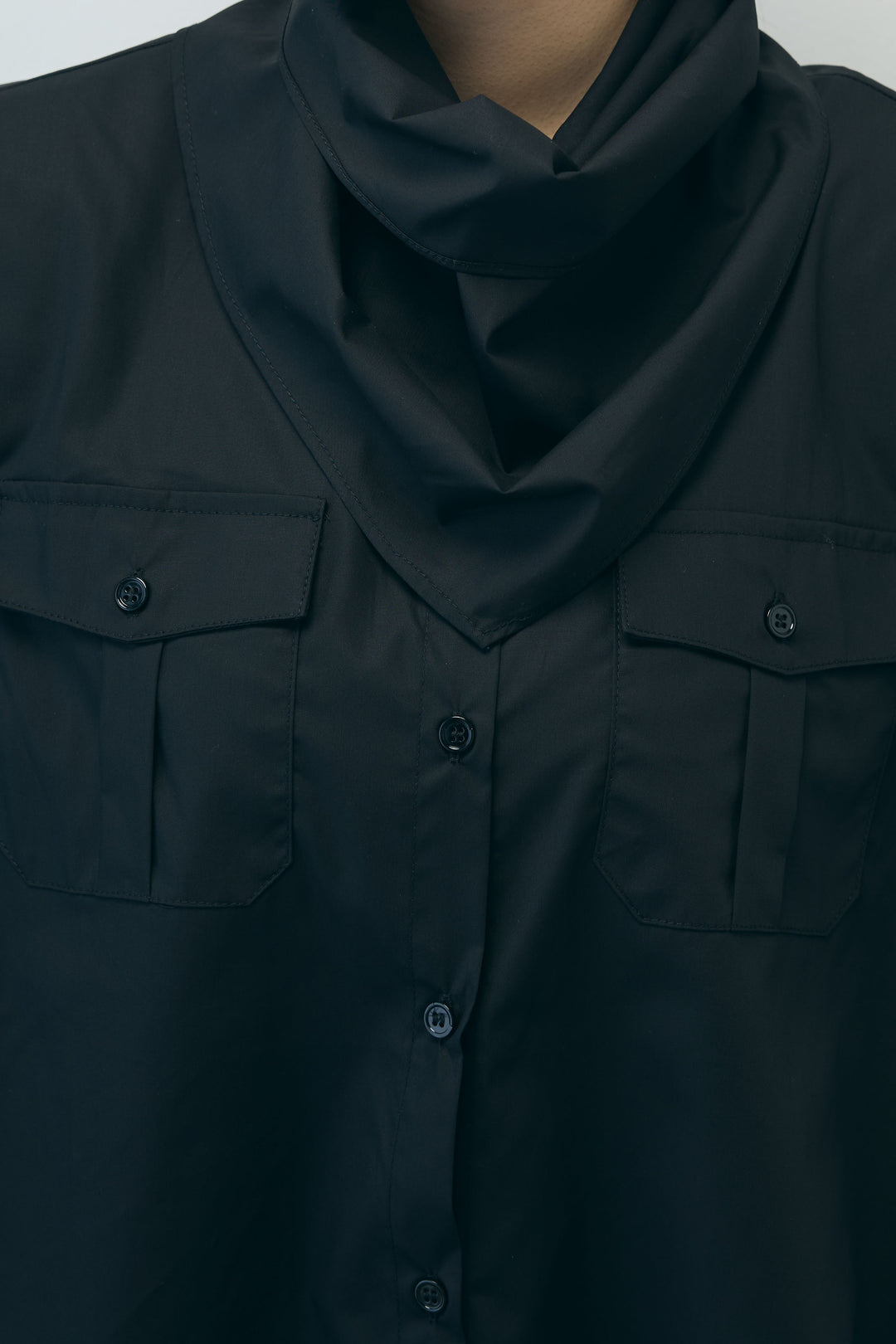 [予約/SET]スカーフ付きボックスシャツ+レオパードシアースカート(2set)