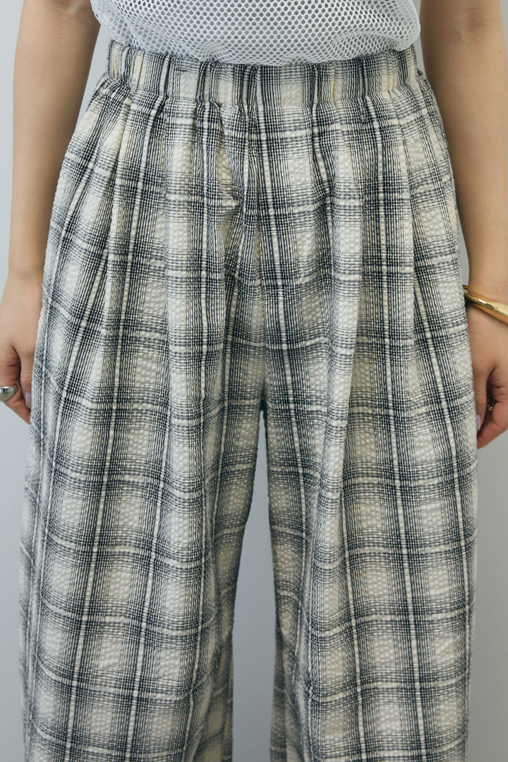 [予約/SET]メッシュタンクトップセット+チェックワイドパンツ(2set)