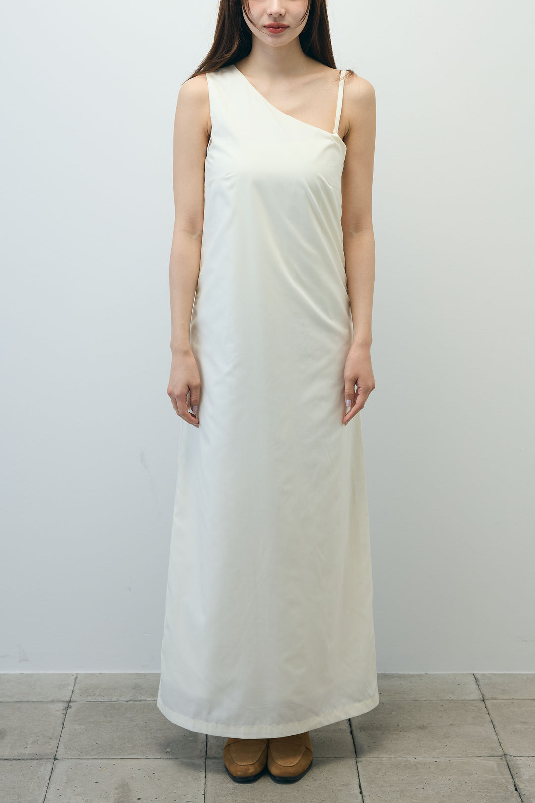 [予約/SET]コンパクトデニムジャケット+ワンショルダーロングワンピース(2set)