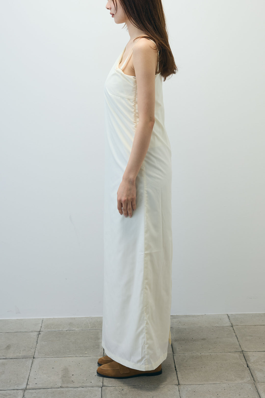 [予約]ワンショルダーロングワンピース