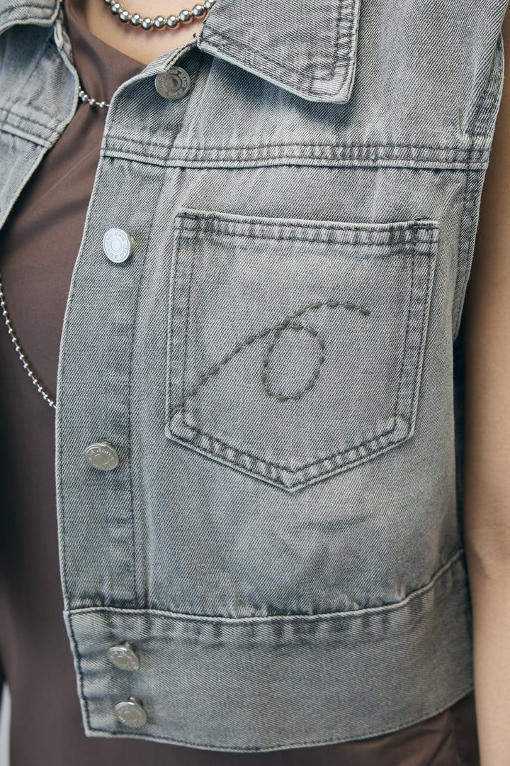 [予約/SET]コンパクトデニムジャケット+ワンショルダーロングワンピース(2set)