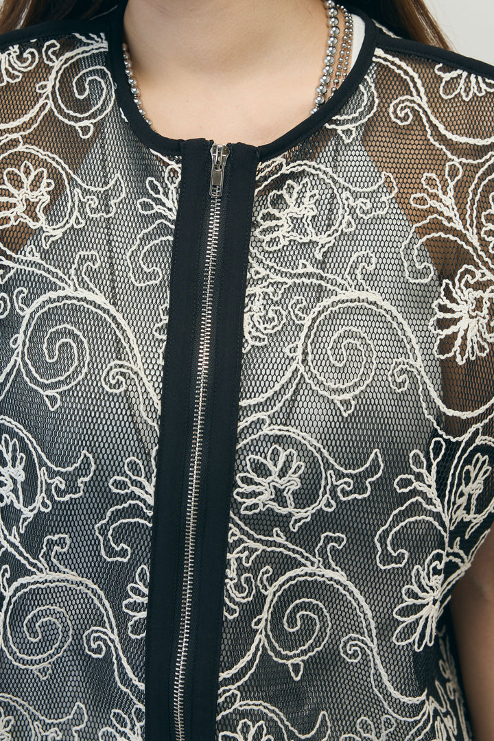 [予約/SET]シアーエンブロイダリーZIPトップス+カーゴパンツ(2set)