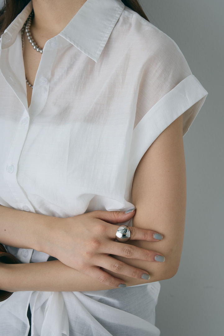 [予約]フロント巻きノースリーブシャツ