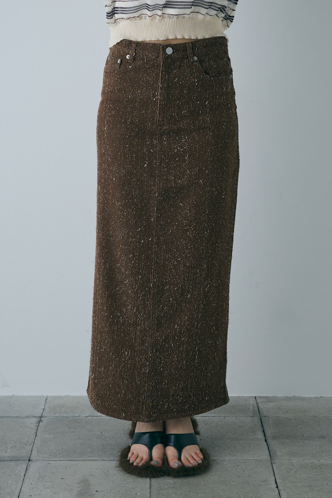 [予約]ネップツイルストレートスカート