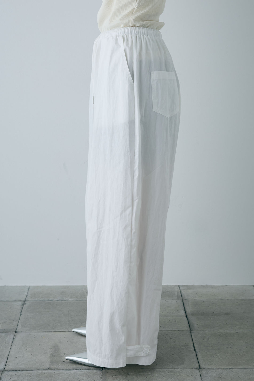 [予約/SET]リネンベスト+ストレッチレースタンク+裾ボタン絞りパンツ(3set)