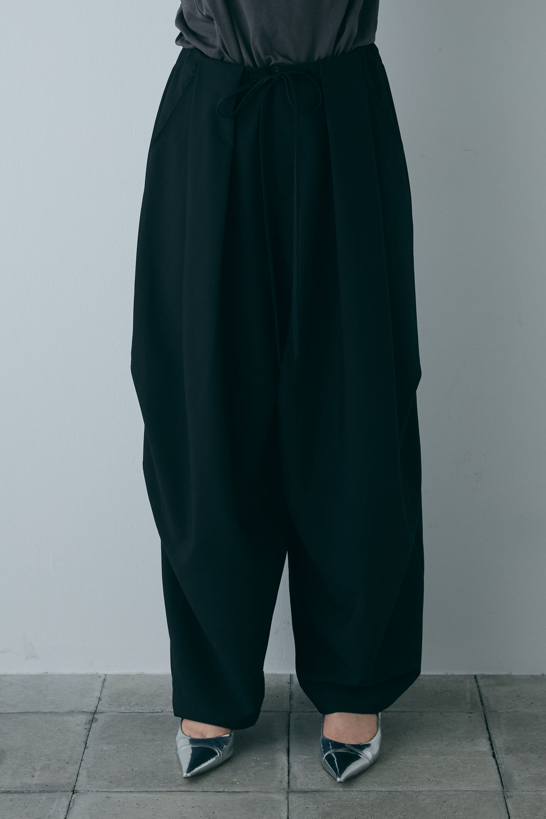 [予約/SET]フレンチスリーブシアーブルゾン+ランダムタック入りワイドパンツ(2set)