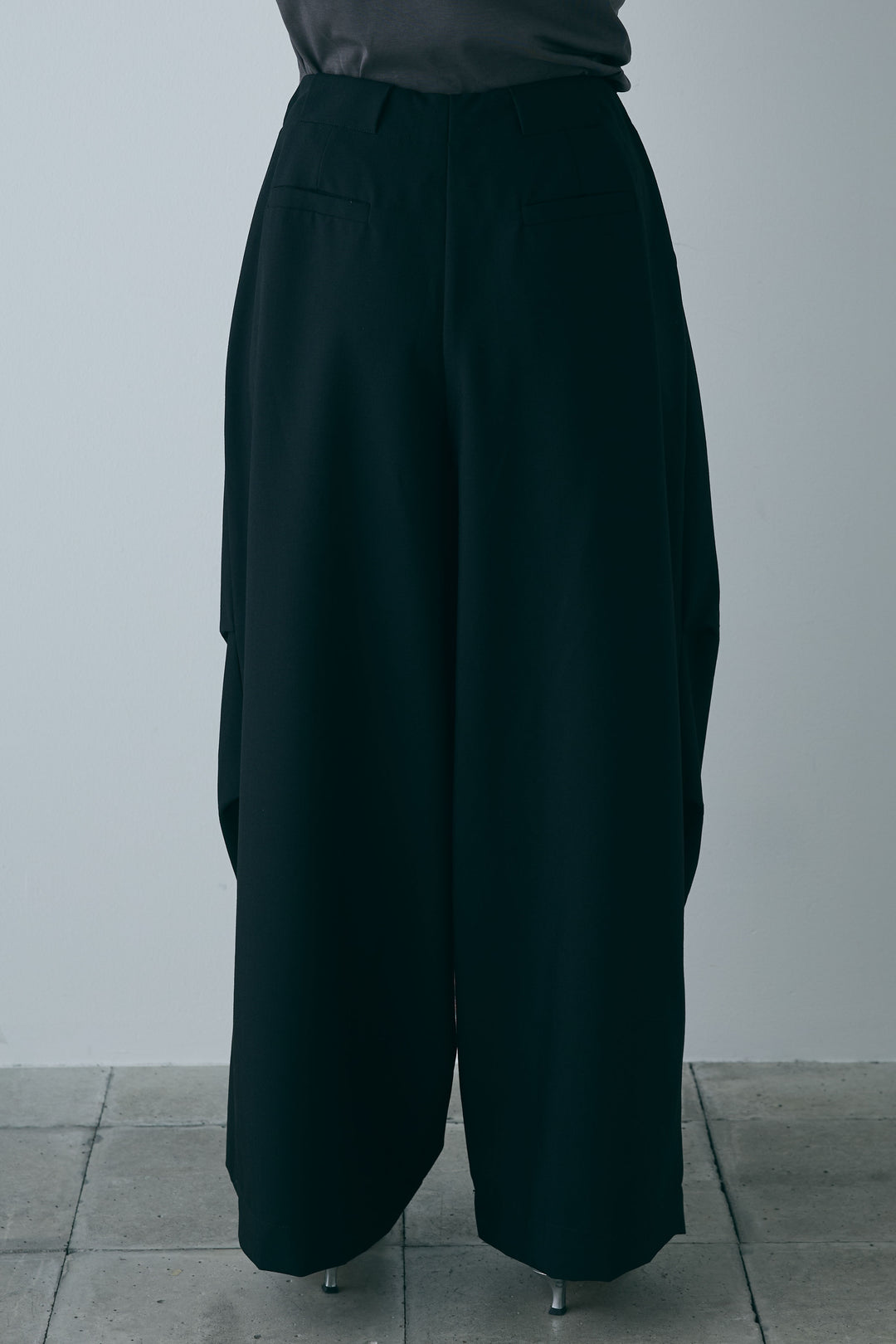 [予約/SET]フレンチスリーブシアーブルゾン+コンパクトスムース ミニ箔ロゴプリント+ランダムタック入りワイドパンツ(3set)