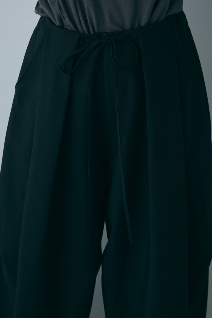 [予約/SET]フレンチスリーブシアーブルゾン+コンパクトスムース ミニ箔ロゴプリント+ランダムタック入りワイドパンツ(3set)