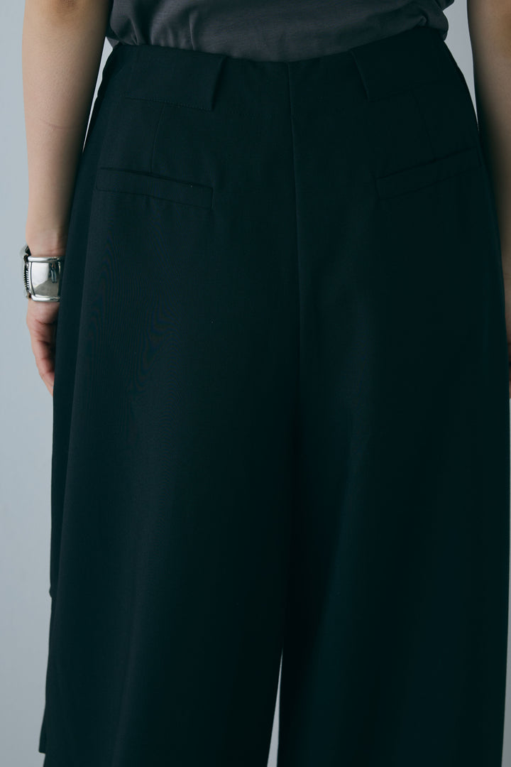 [予約/SET]フレンチスリーブシアーブルゾン+ランダムタック入りワイドパンツ(2set)