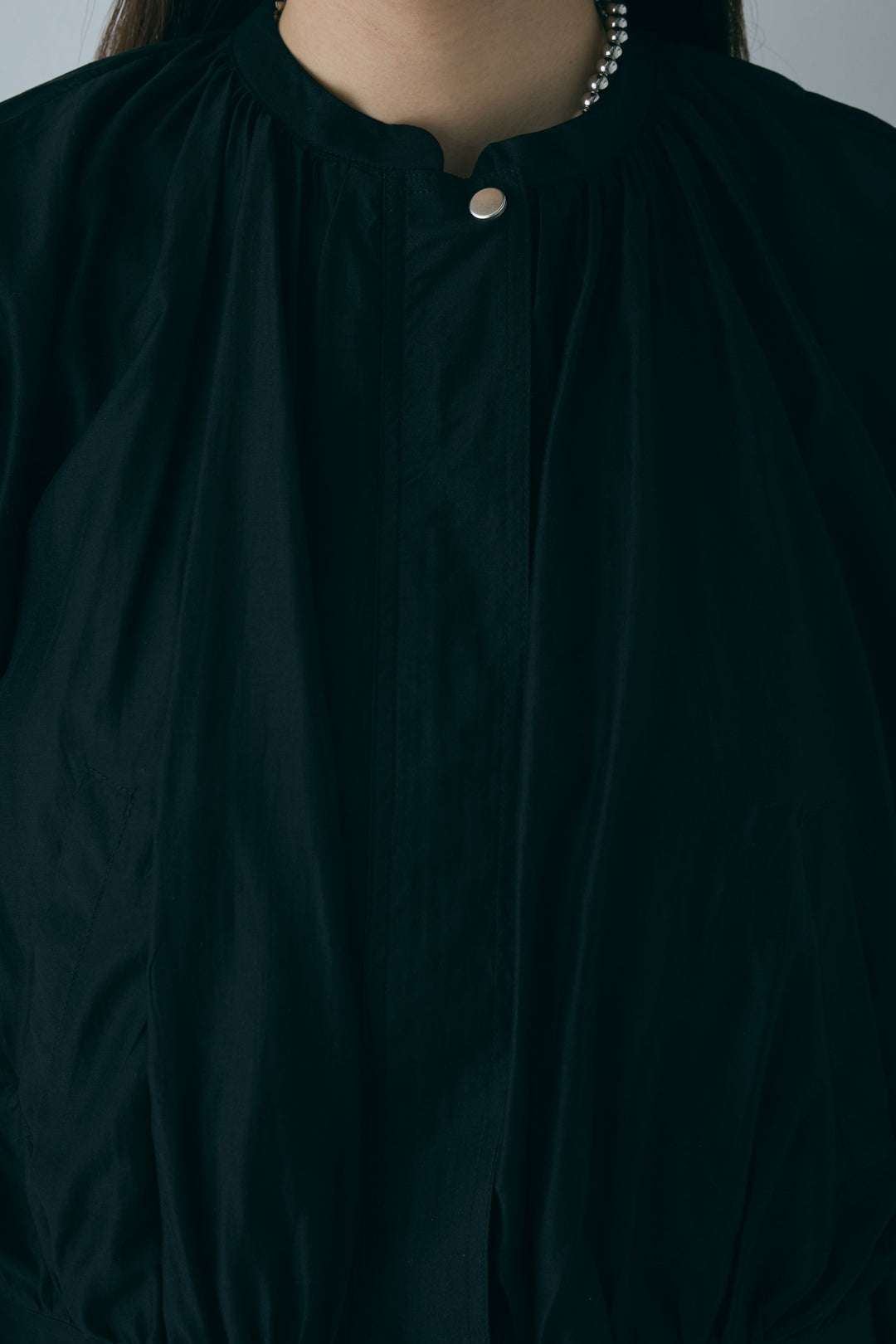 [予約/SET]フレンチスリーブシアーブルゾン+コンパクトスムース ミニ箔ロゴプリント+ランダムタック入りワイドパンツ(3set)