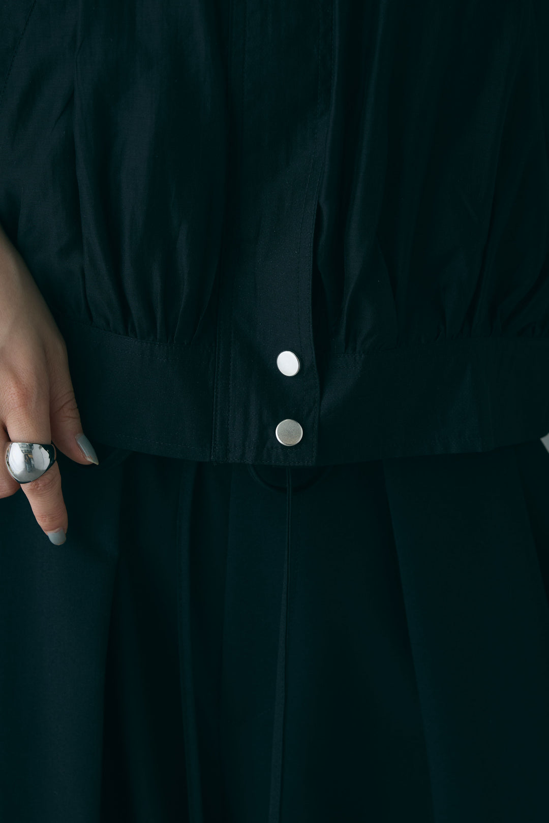 [予約/SET]フレンチスリーブシアーブルゾン+ランダムタック入りワイドパンツ(2set)