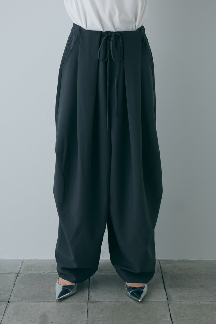 [予約/SET]フレンチスリーブシアーブルゾン+ランダムタック入りワイドパンツ(2set)