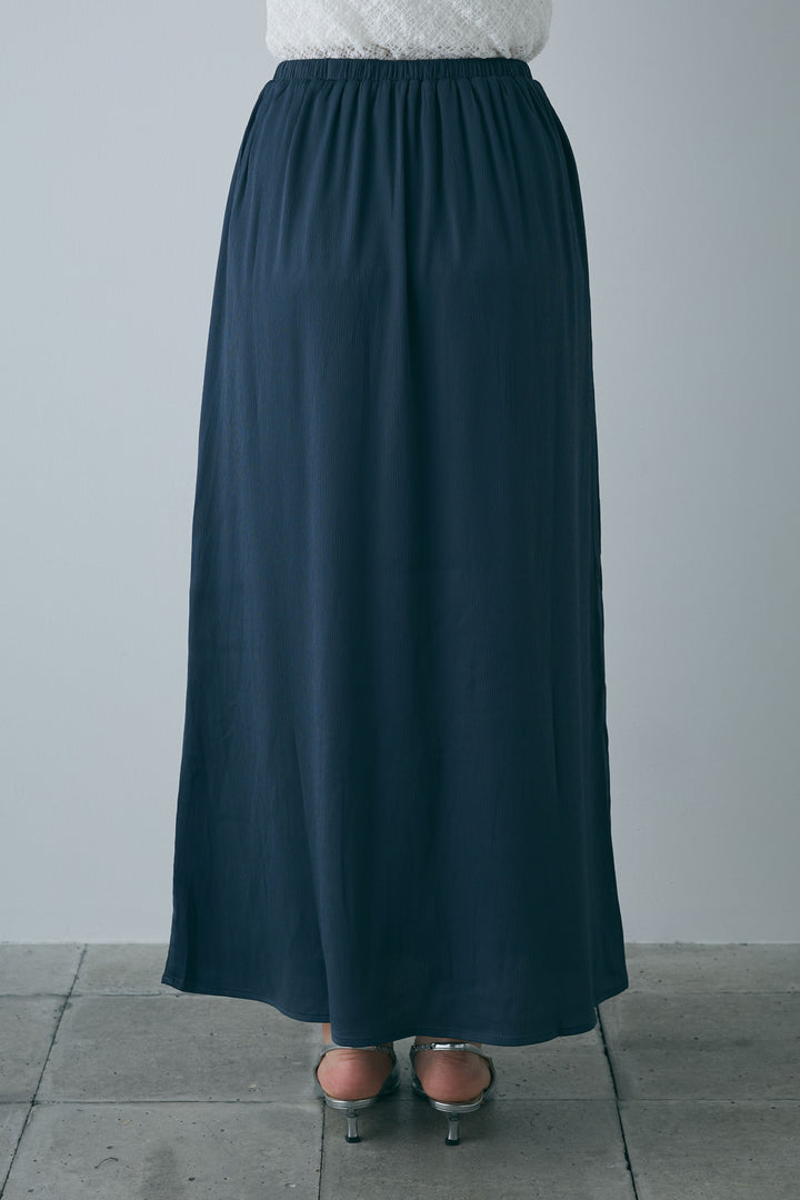 [予約/SET]ドレープサテンキャミソール×ロングスカートセットアップ+ストレッチレースタンク(2set)