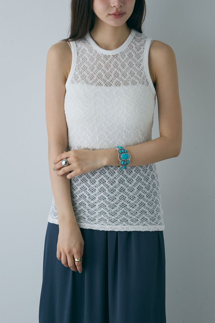 [予約/SET]ドレープサテンキャミソール×ロングスカートセットアップ+ストレッチレースタンク(2set)