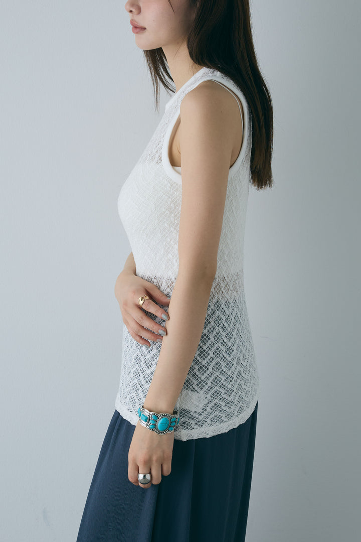 [予約/SET]ドレープサテンキャミソール×ロングスカートセットアップ+ストレッチレースタンク(2set)