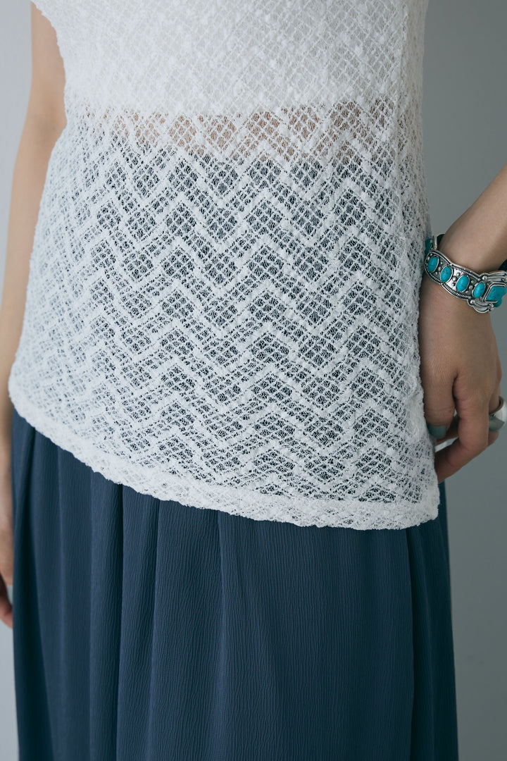 [予約/SET]リネンベスト+ストレッチレースタンク+裾ボタン絞りパンツ(3set)