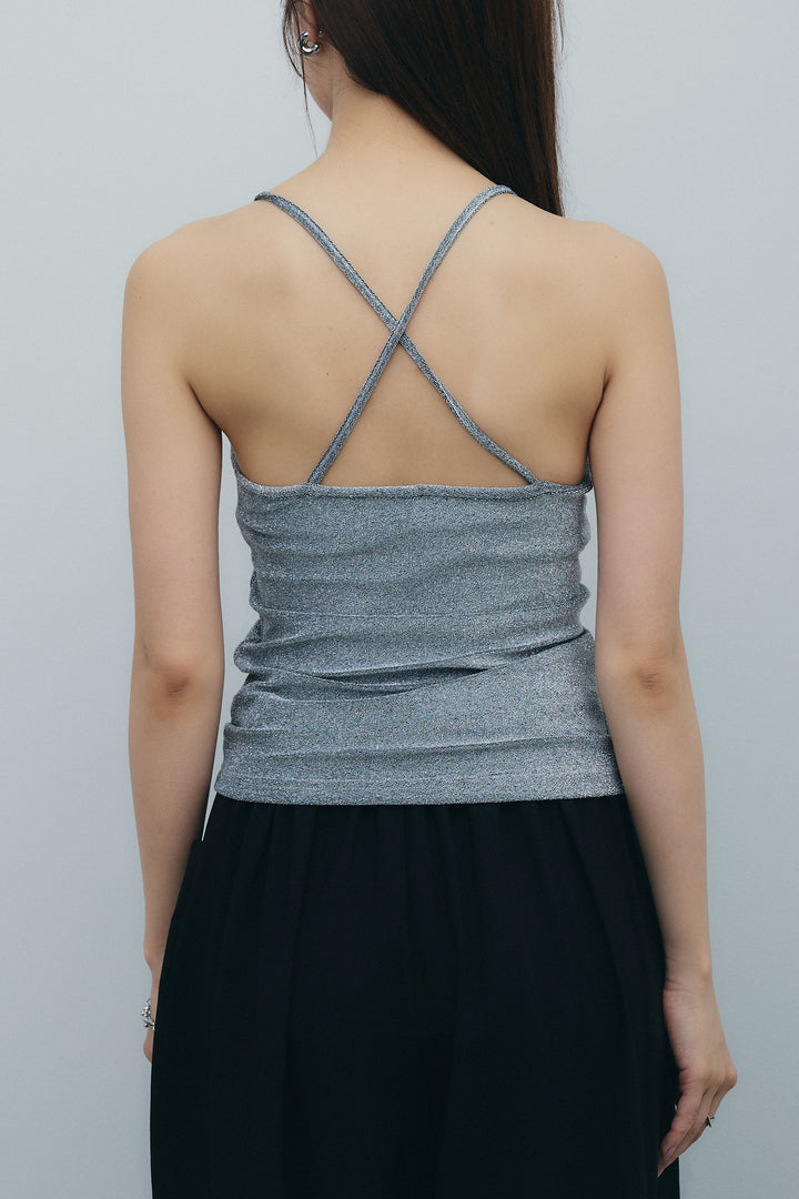 [予約]ラメバッククロスキャミソール