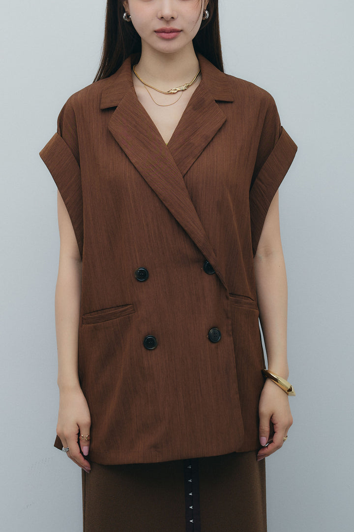 [予約]リネンライクダブルジレ