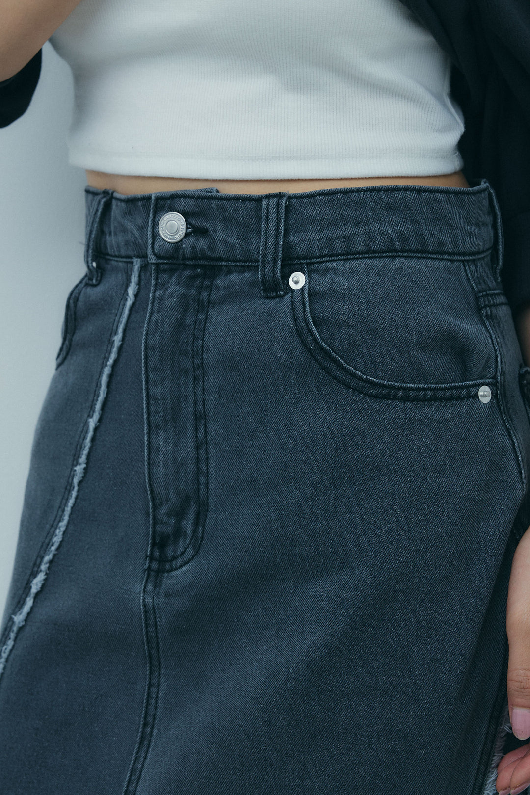 [予約]フリンジウェーブデニムスカート