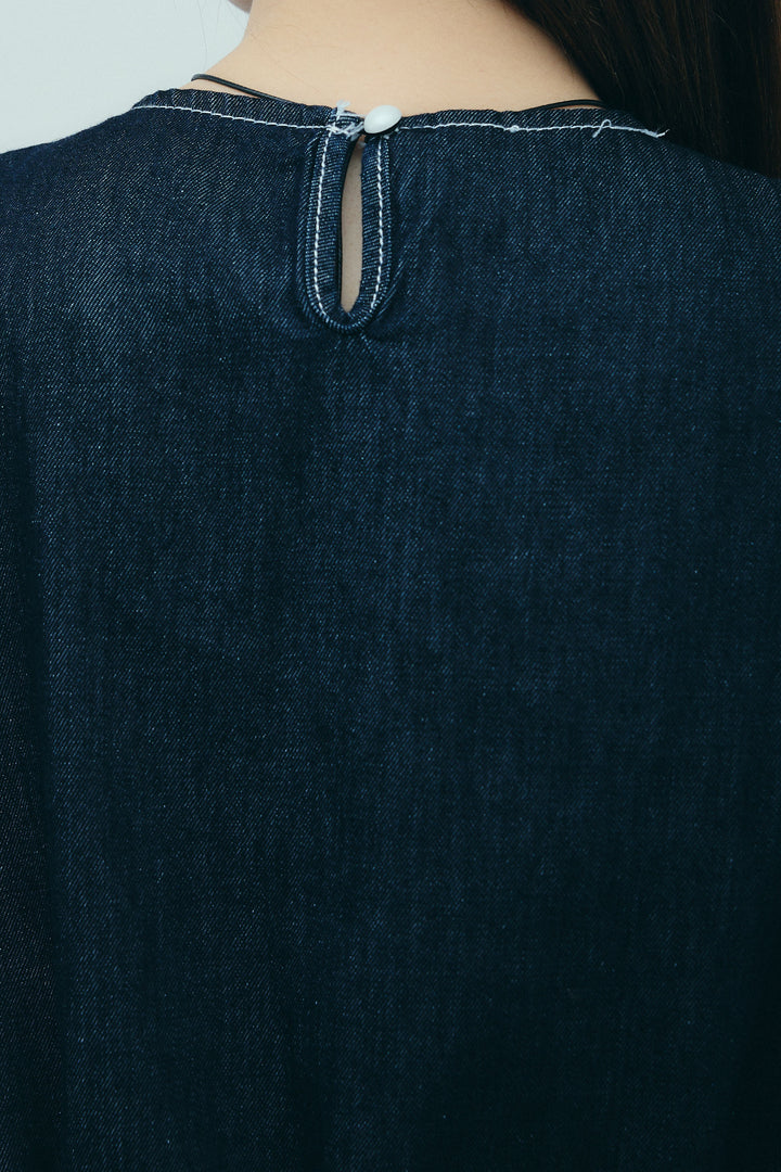 [予約]ベルト付きデニムセットアップ