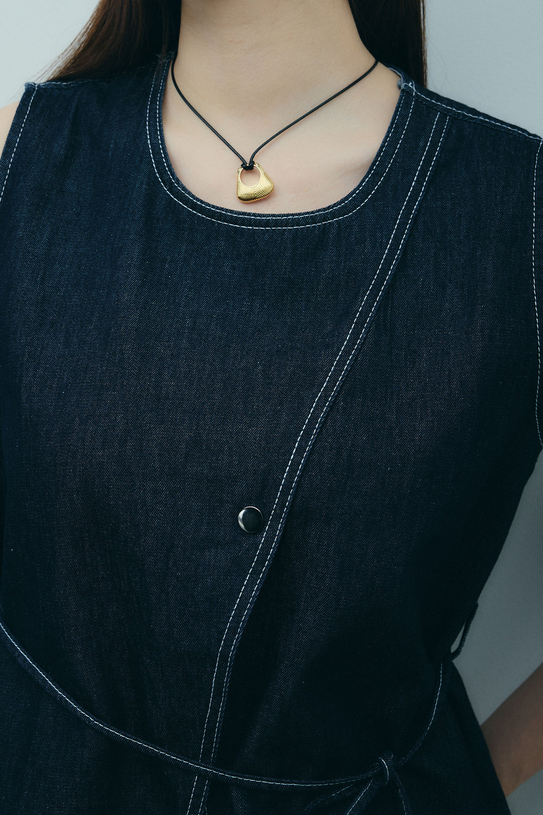 [予約]ベルト付きデニムセットアップ