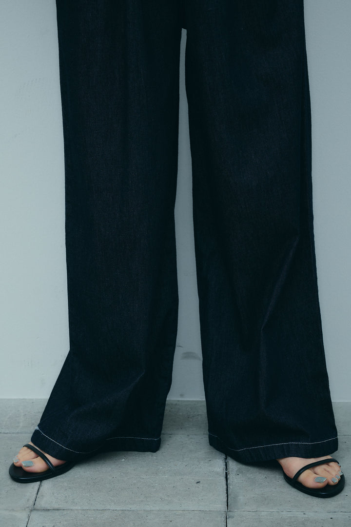 [予約]ベルト付きデニムセットアップ