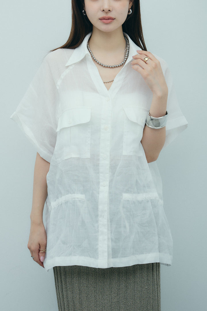 [予約]リネンサファリリラックスシャツ
