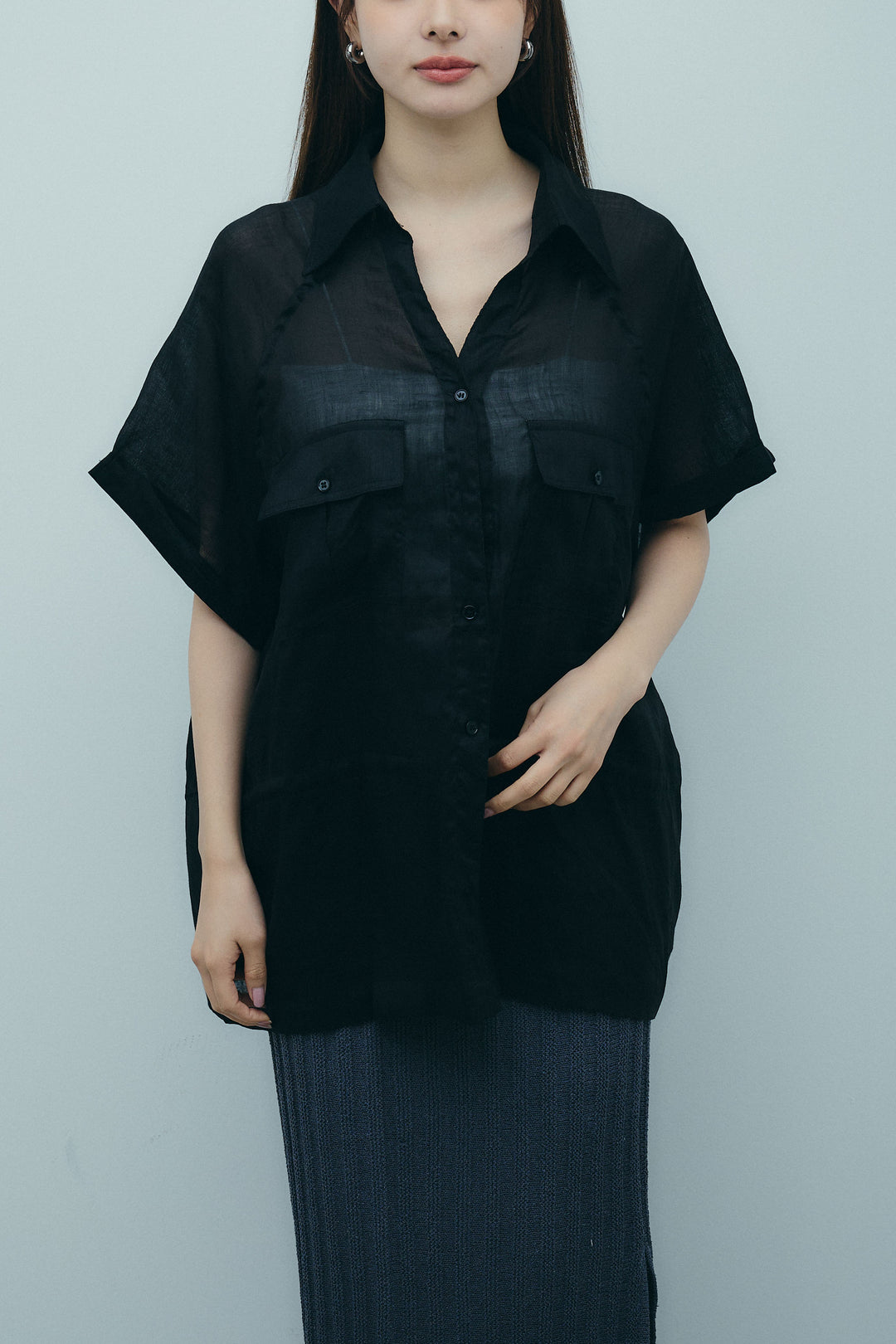 [予約]リネンサファリリラックスシャツ