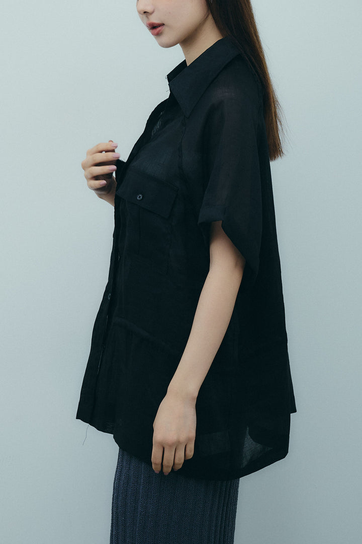 [予約]リネンサファリリラックスシャツ