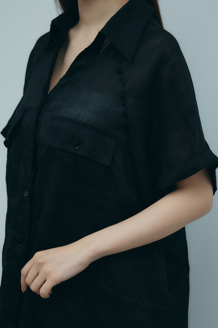 [予約]リネンサファリリラックスシャツ