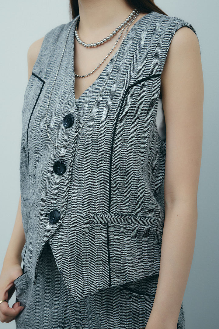 [予約]リネンミックスグレンチェックセットアップ