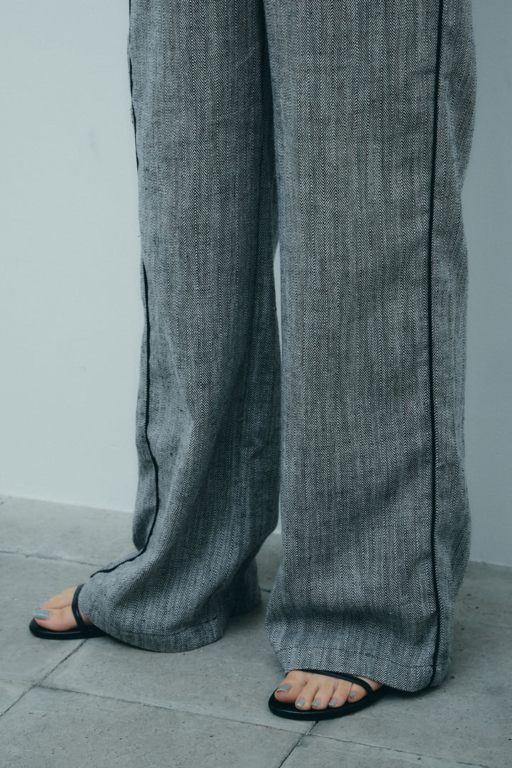 [予約]リネンミックスグレンチェックセットアップ