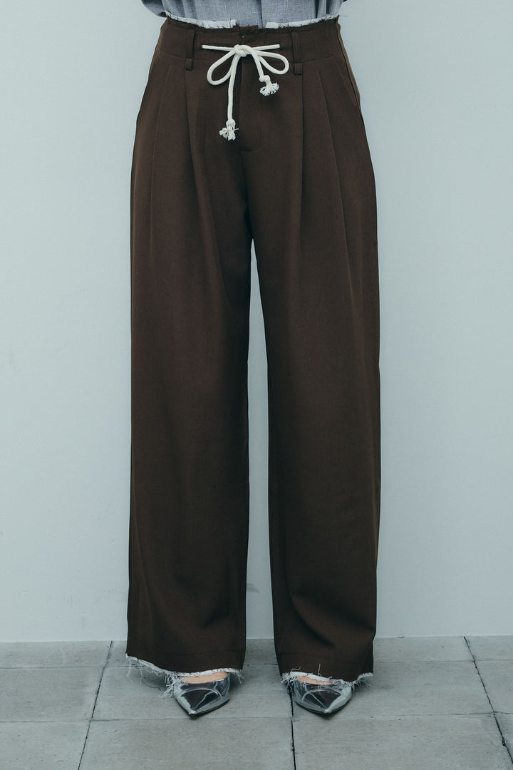 [予約]裾切りっぱなしデザインパンツ
