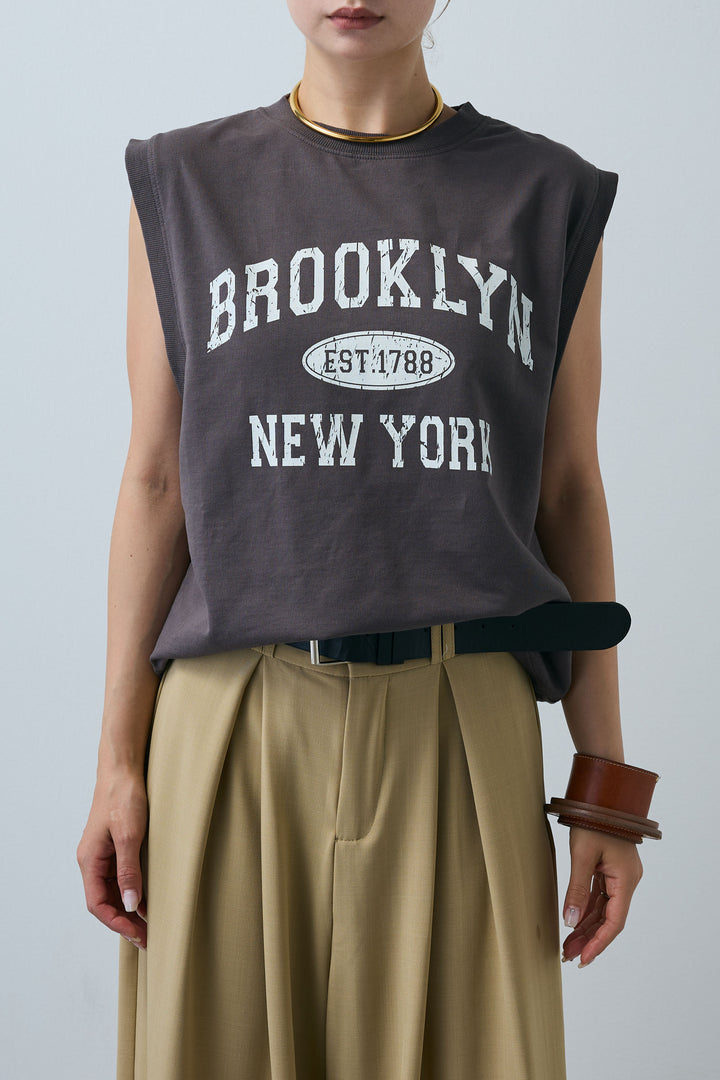 [予約]ピグメントロゴノースリーブスウェット