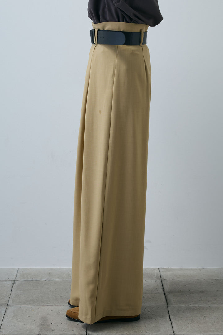 [予約/SET]ガーゼバルーンショートブルゾン+太ベルト付きワイドパンツ(2set)